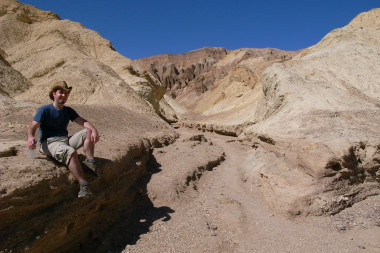 Justin posing by a 'tributary' of the canyon