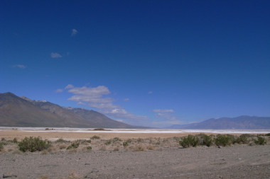Salt beds to the east of the Sierra Nevadas