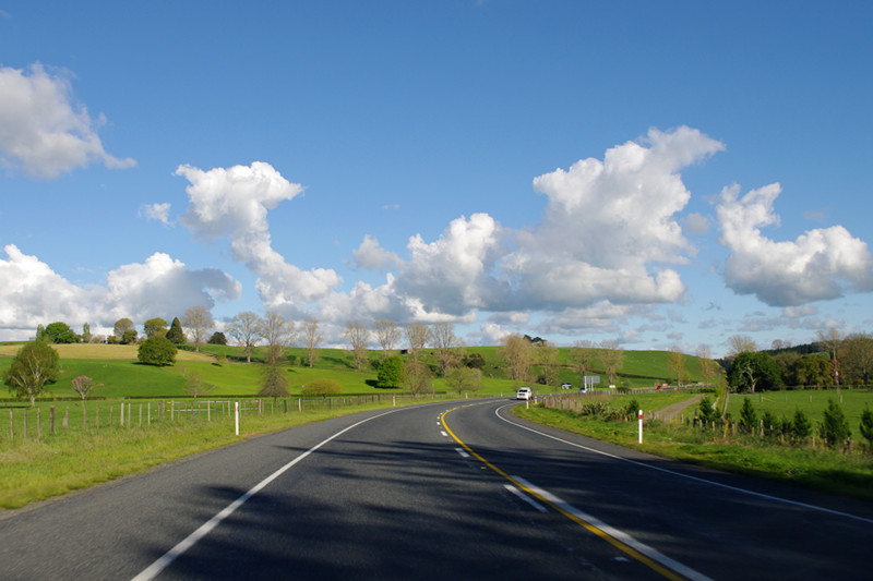 Driving on the left side of the road in New Zealand