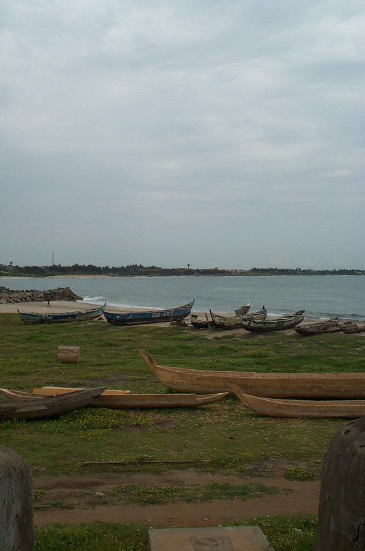 last view the slaves had on the way to awaiting slave ships (long boats belonging to local fisherman are visible now)