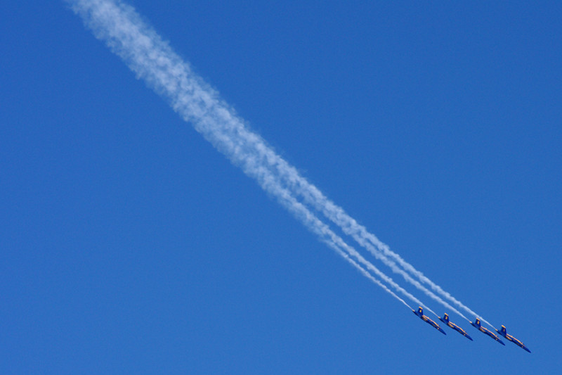 Blue Angels performing at the San Francisco Fleet Week Airshow 2012