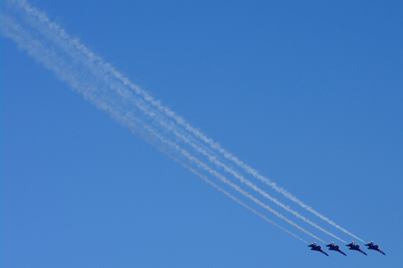 Blue Angels performing at the San Francisco Fleet Week Airshow 2012