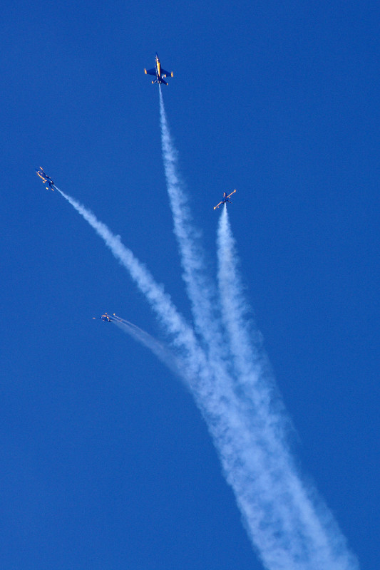 Blue Angels performing at the San Francisco Fleet Week Airshow 2012