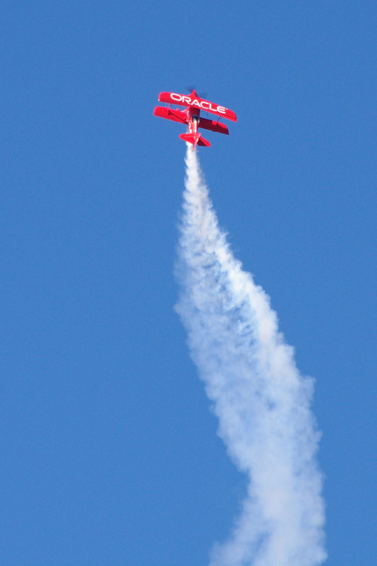 Oracle Challenger II bi-plane performing at the SF Fleet Week Airshow 2012