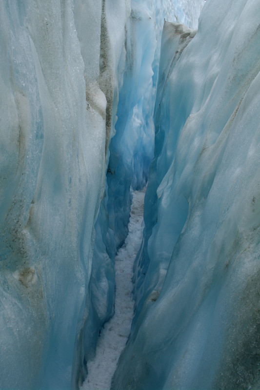 Inside a crevasse in Franz Josef Glacier