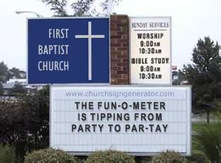 fun-o-meter church sign