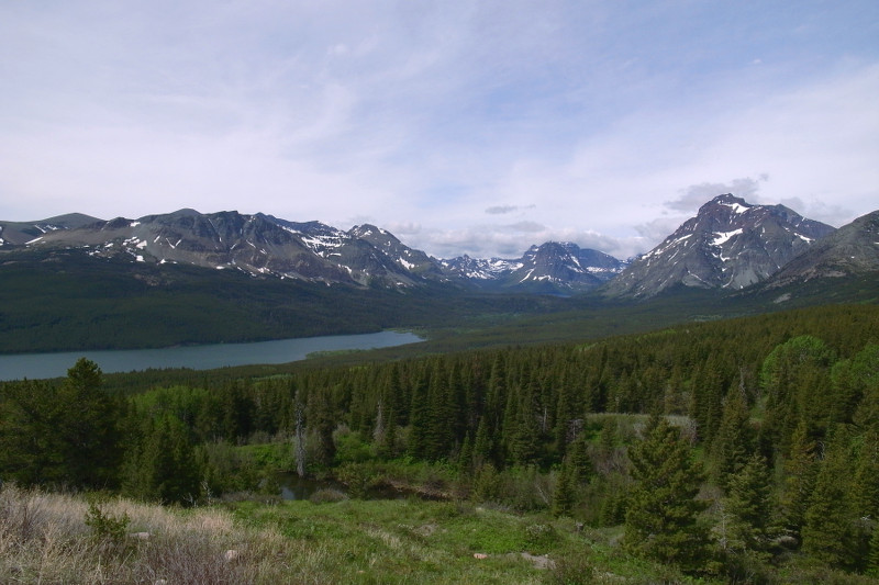 View of Two Medicine Lake in Glacier National Park