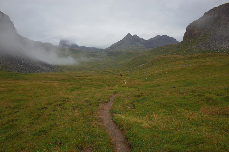 In the mountains and fog on the GR55