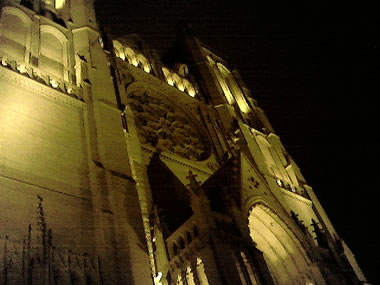 Grace Cathedral at night