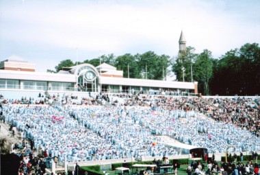 sea of carolina blue graduates