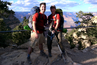 Justin and Stephanie at the top of the Grand Canyon!