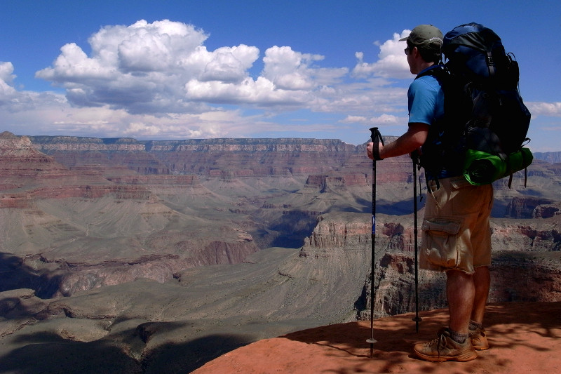 Justin enjoying a view along the South Kaibab trail in the Grand Canyon