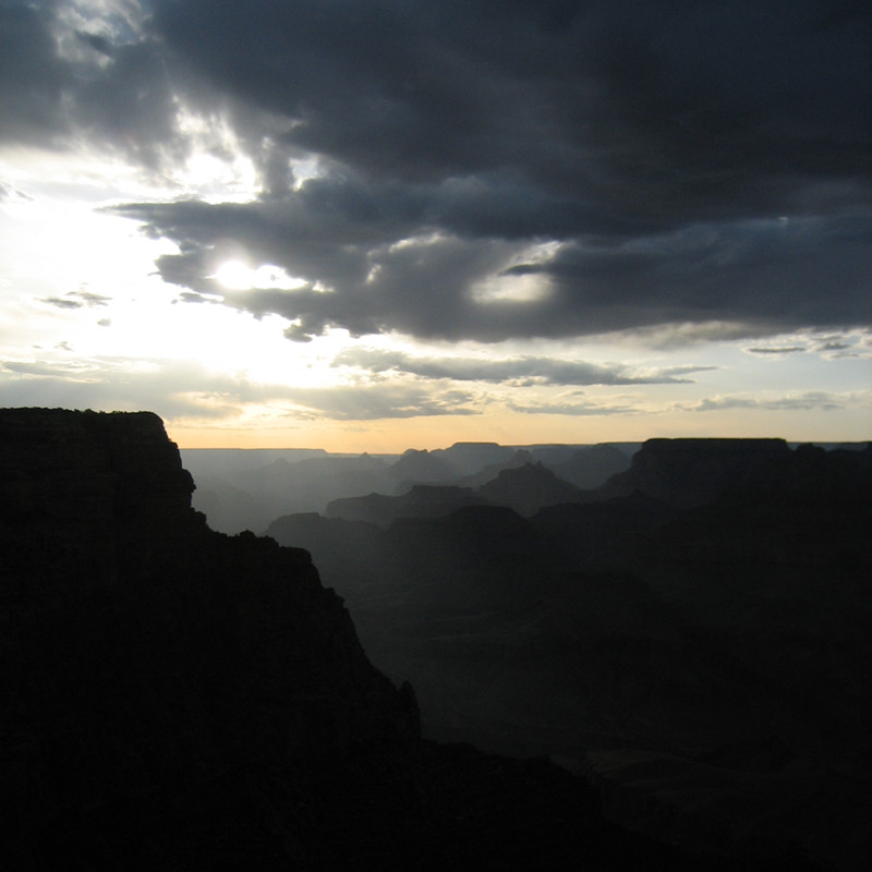 grand canyon at dusk