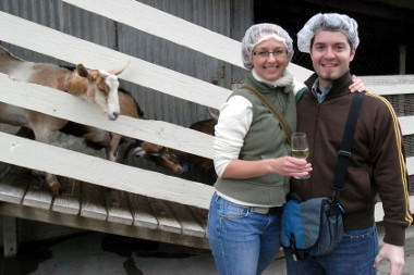 Stephanie and Justin in hair nets