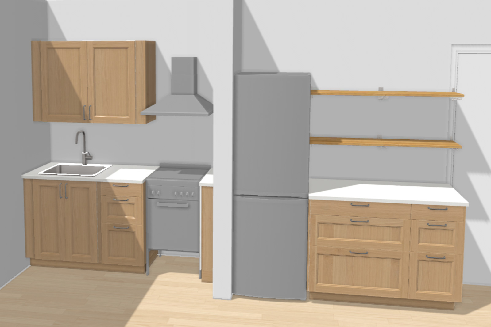 IKEA kitchenette design for an ADU, aka accessory dwelling unit