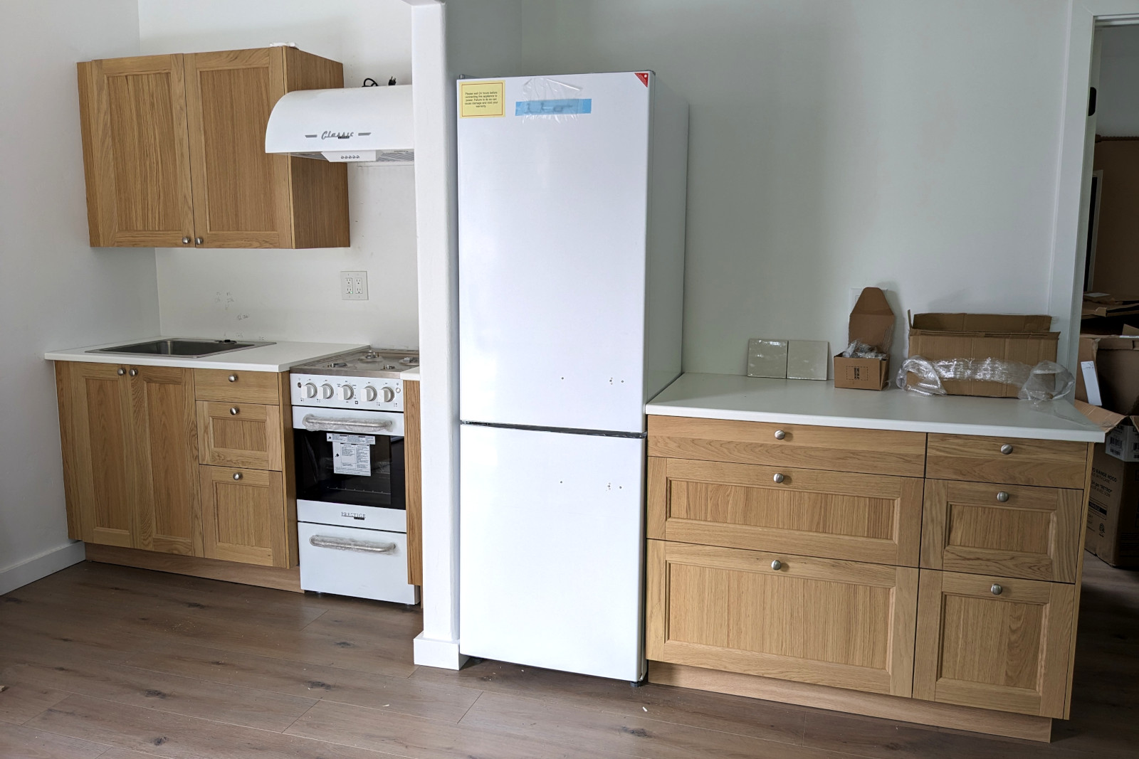 IKEA kitchenette installed in an ADU, aka accessory dwelling unit