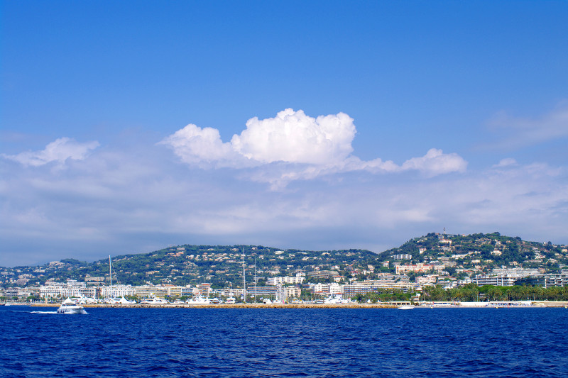 Clouds building over Cannes