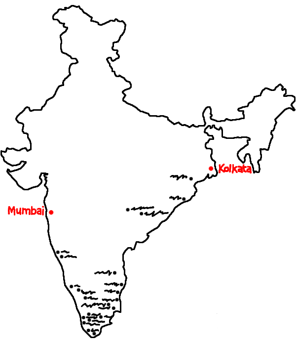 india map coastal route