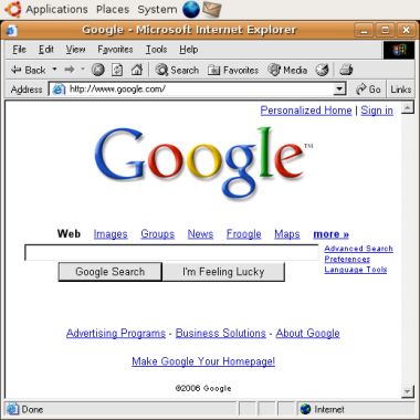 Internet Explorer 6 on Ubuntu's Dapper Drake