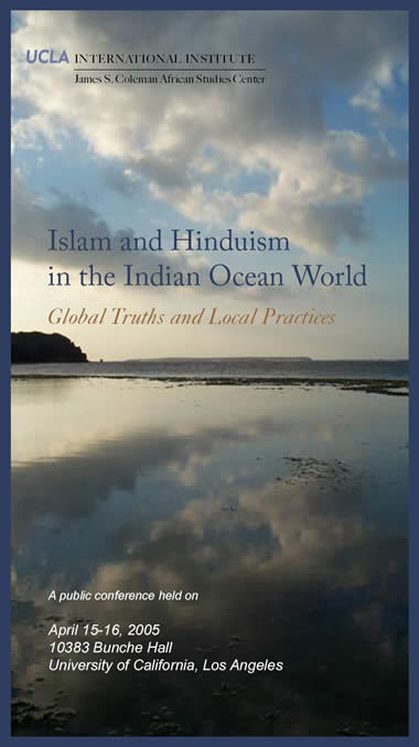 poster for conference on Islam and Hinduism in the Indian Ocean World