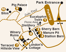 small map of Jack London State Historic Park