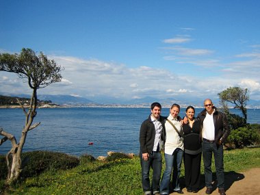 Justin, Stephanie, Aurelie, Michel in Antibes