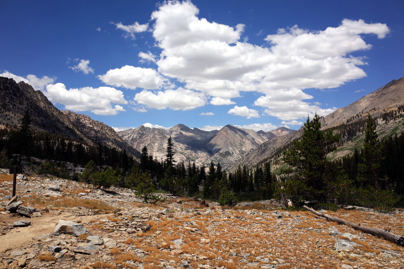 The view from our lunch spot (above 10,000 ft) Rae Lakes Loop in Kings Canyon National Park