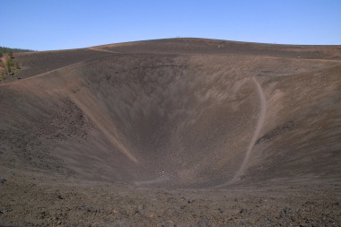 Looking inside Cinder Cone's cone