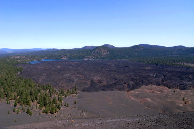 View of the Fantastic Lava Beds from the outer rim of Cinder Cone