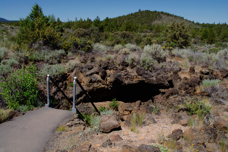 Cave entrance at Lava Beds National Park