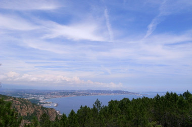 View of Cannes and La Croisette from the top of Rocher des Monges