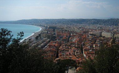 Looking down on Old Nice from Chateau de Nice