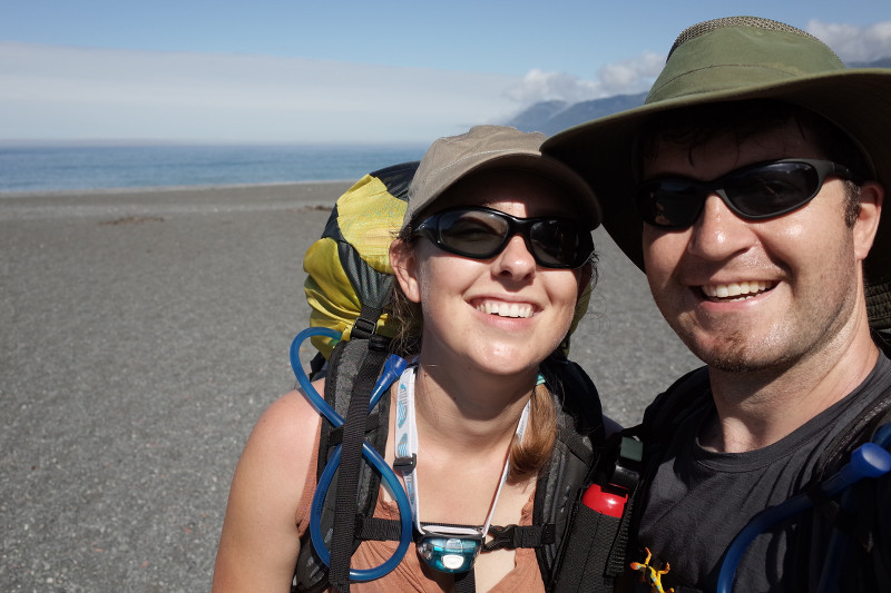 Stephanie and Justin at the end of the Lost Coast (King Range National Conservation Area)