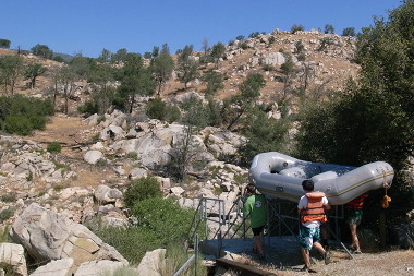 Taking the boat down to the Kern River