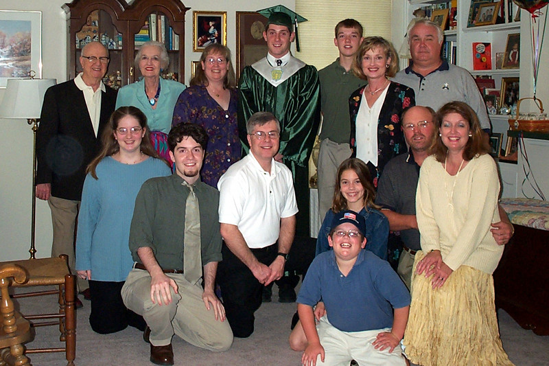 Matthew's High School Graduation, family group shot