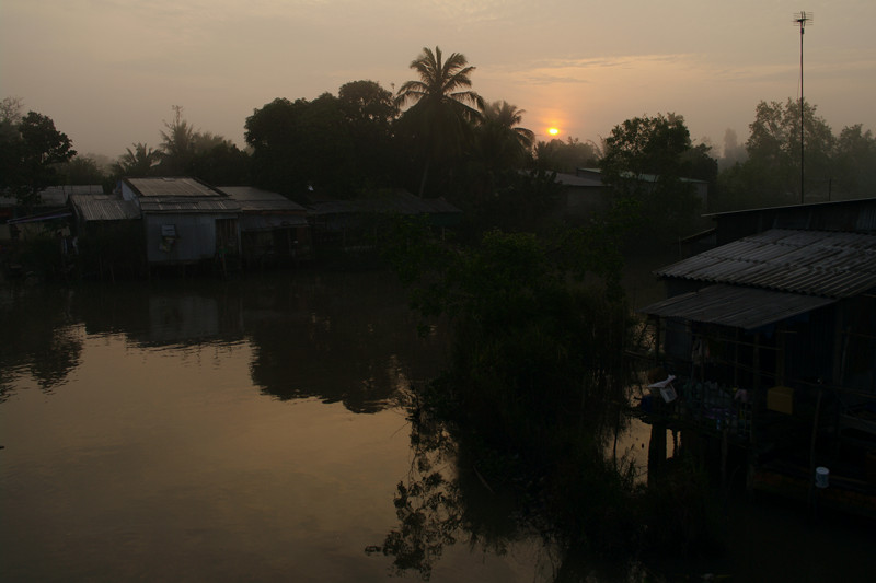 Sunrise over the Mekong Delta