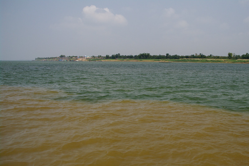 Dramatic confluence of the Mekong and Tonle Sap Rivers at Phnom Penh, Cambodia