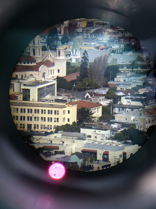 Our hood from Twin Peaks (via iPhone through telescope)