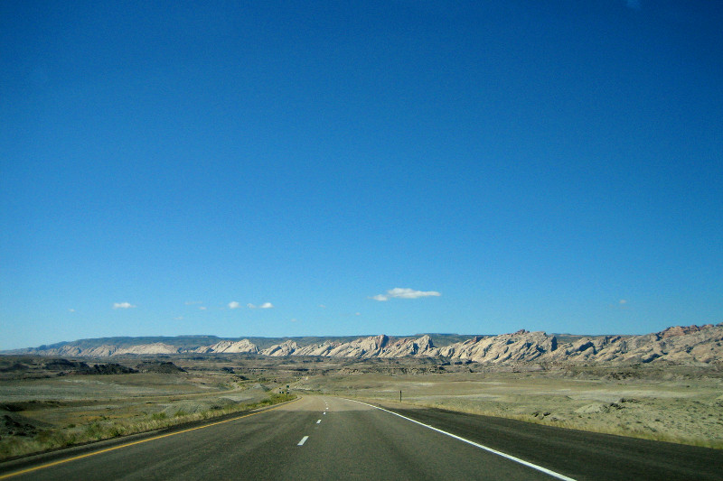 Mountains formed out of upended layers of rock