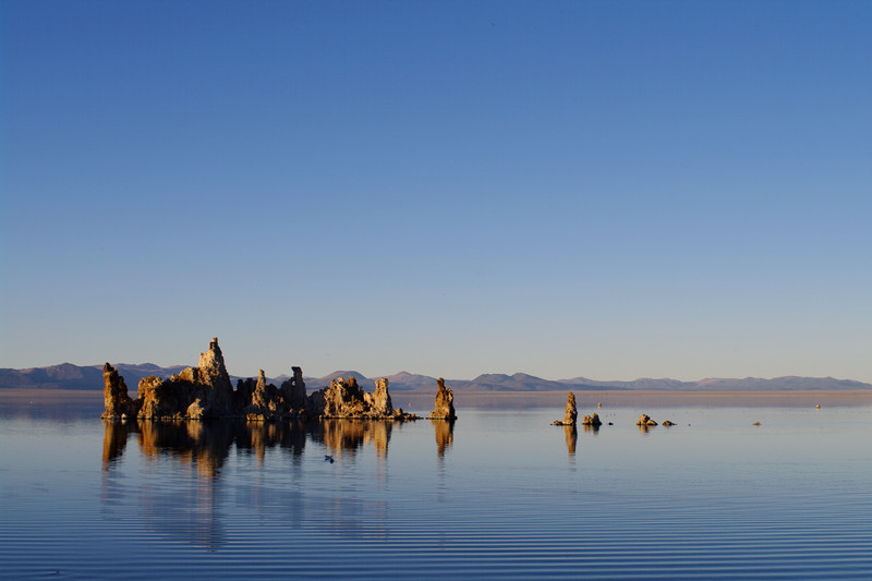 The tufa island at sunset