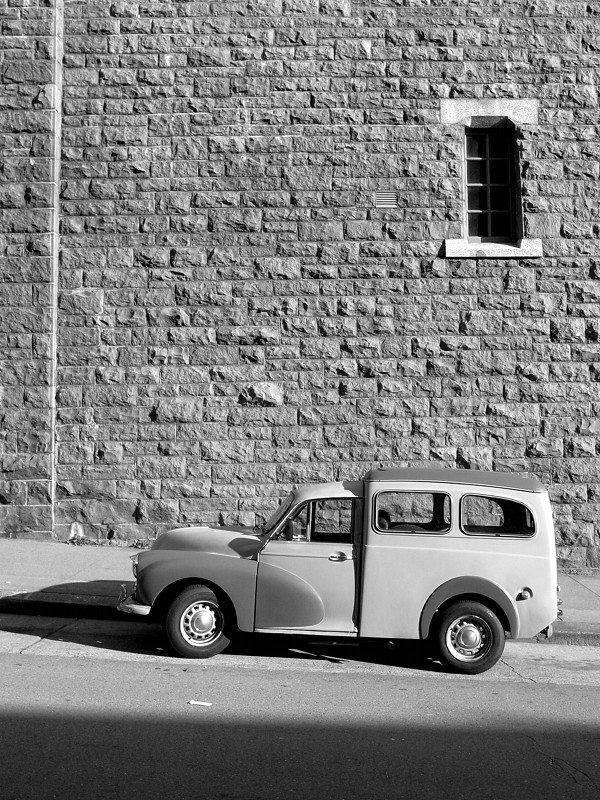 Morris Minor Van on Pine Street