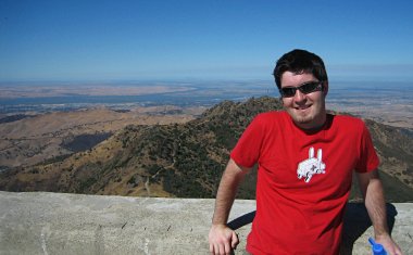 Justin at the top of Mount Diablo