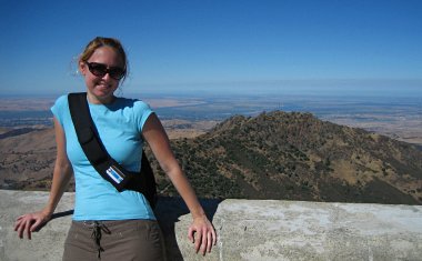 Stephanie at the top of Mount Diablo