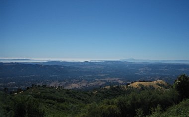 View towards the Golden Gate part way up Mount Diablo