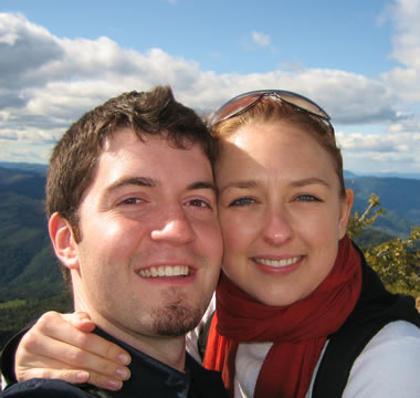 Justin and Stephane on top of Mt. St. Helena