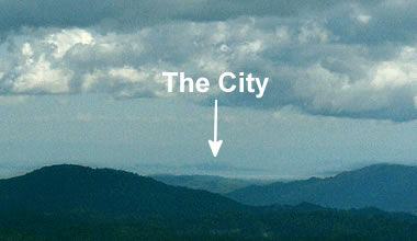 San Francisco as seen from Mt. St. Helena (over 60 miles away)