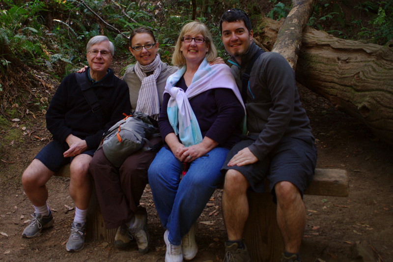 Brian, Stephanie, Kathleen, and Justin at Muir Woods