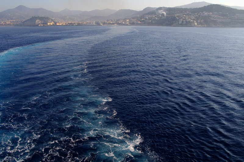 Leaving Nice, France by ferry