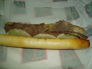 geno's cheesesteak with provolone