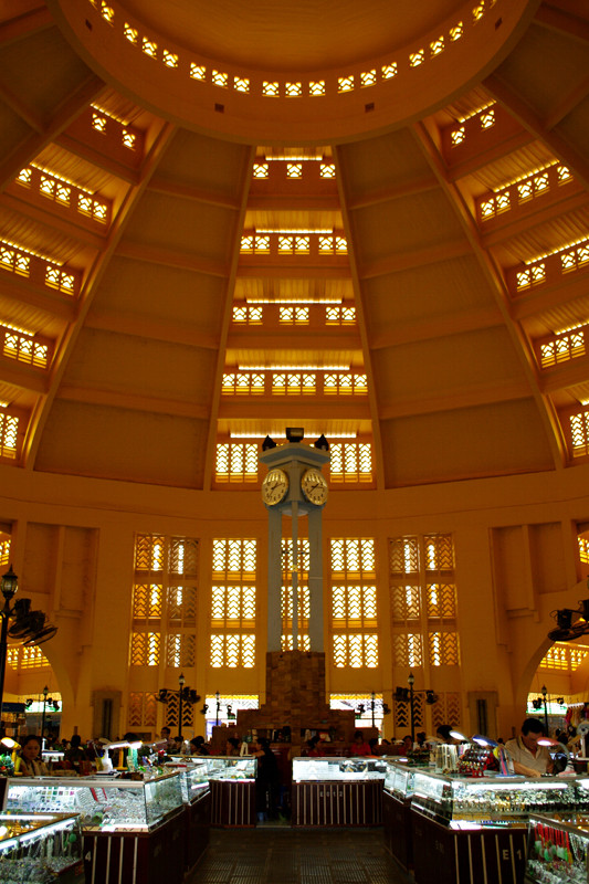 Inside the yellow dome of Phnom Penh, Cambodia's Central Market